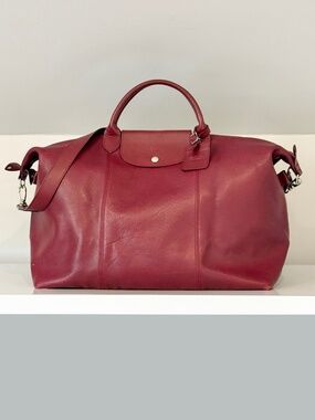 Longchamp Le Foulonné Travel Bag in Burgundy